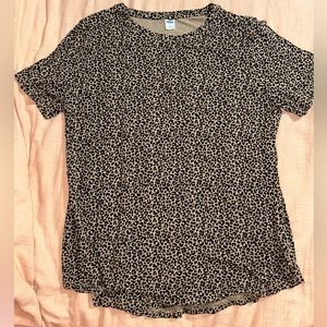 Cheetah Print work shirt Old navy